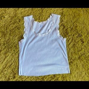 baby blue cami lace top